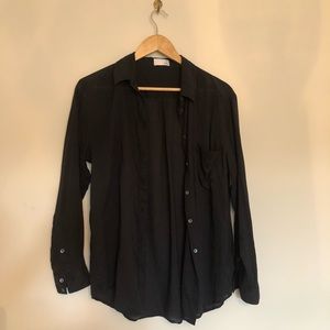 Black Aritzia Button Down Shirt S